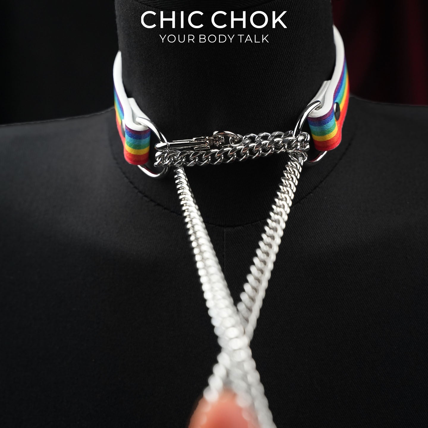 CHICCHOK [Breathless] Choker Tarik Fesyen dan Fun Rainbow