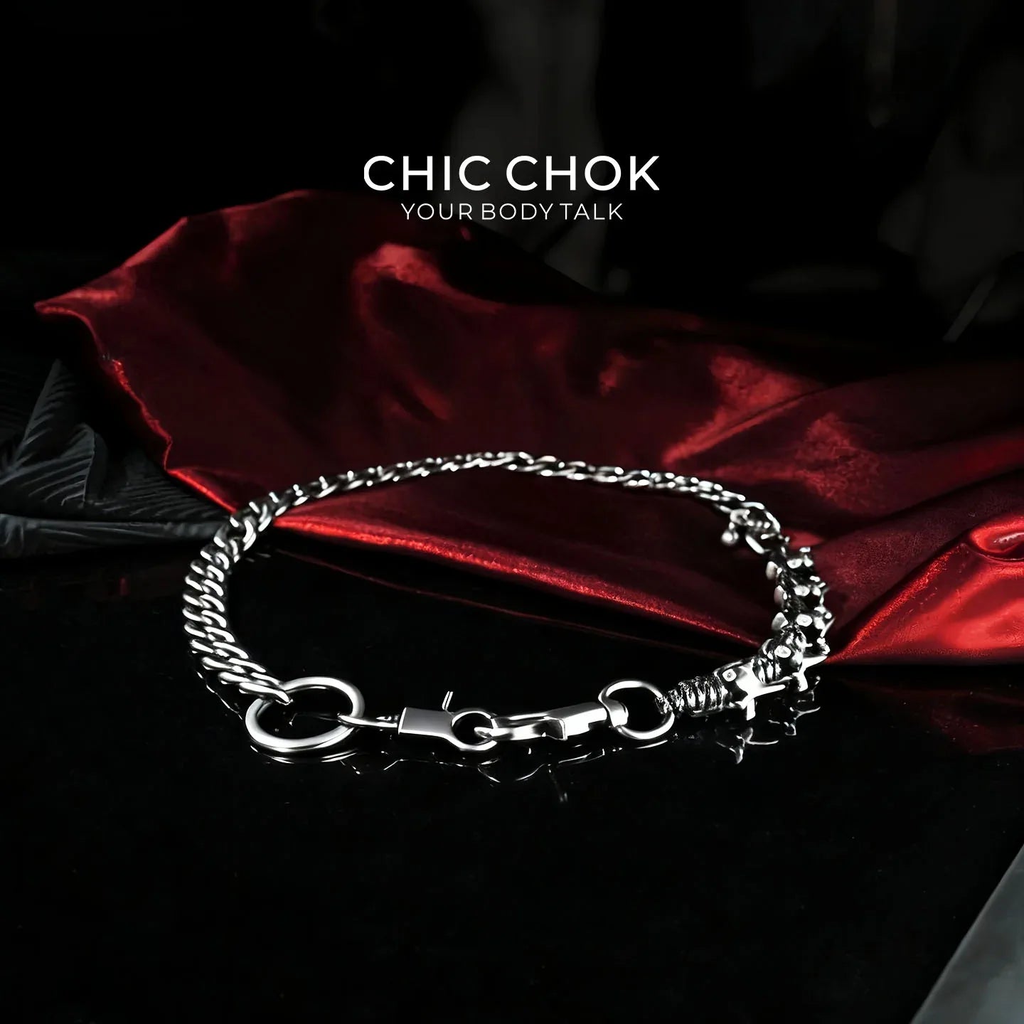 CHICCHOK [Dragon Shard] Leathersteel Pants Chain - CHICCHOK