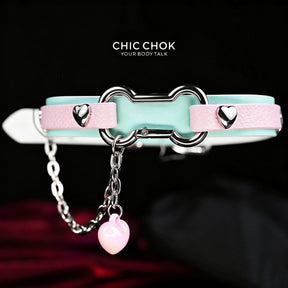 Cotton Candy Puppy - Choker Tulang Pastel Biru & Pink