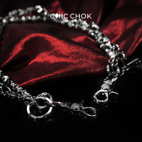 [Rebellious Baroque] Alien Pearl Double-Layer Trouser Chain - CHICCHOK - pants chain