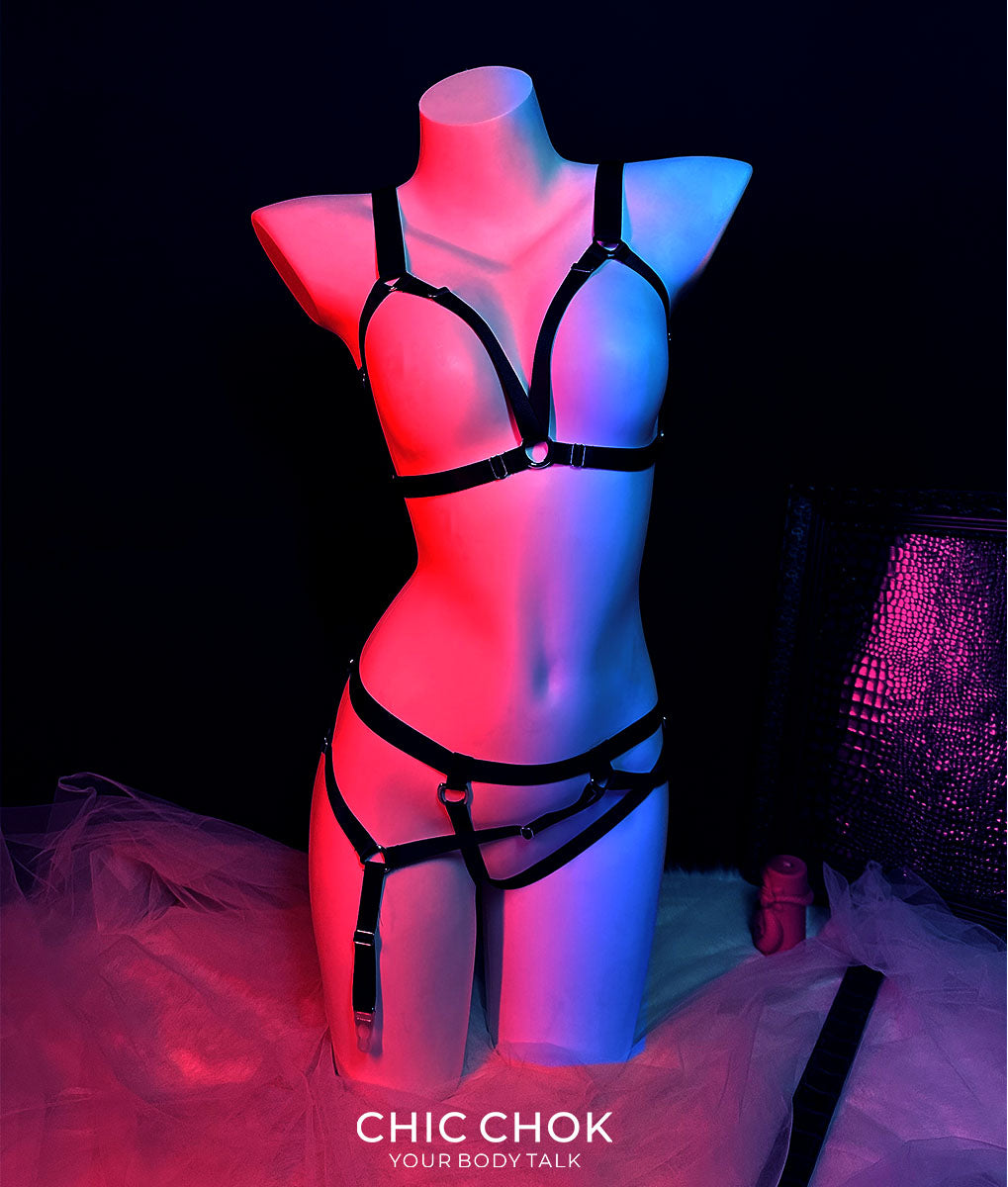 CHICCHOK Punk Body Harness Set  | Dark Luxury Subversive Body Jewelry & Lingerie