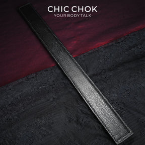 CHICCHOK Obsidian Spine Genuine Crocodile Leather Paddle | Luxury Exotic Crocodile Skin Spanker | Dark Erotica Gothic Fetish Bondage Toy