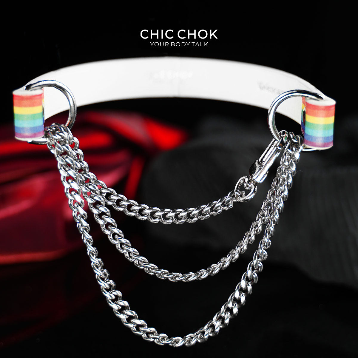 CHICCHOK [Breathless] Choker Tarik Fesyen dan Fun Rainbow