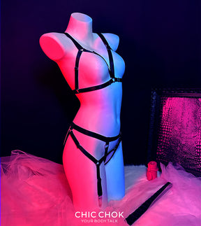 CHICCHOK Punk Body Harness Set  | Dark Luxury Subversive Body Jewelry & Lingerie
