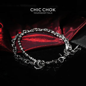 [Rebellious Baroque] Alien Pearl Double-Layer Trouser Chain - CHICCHOK - pants chain