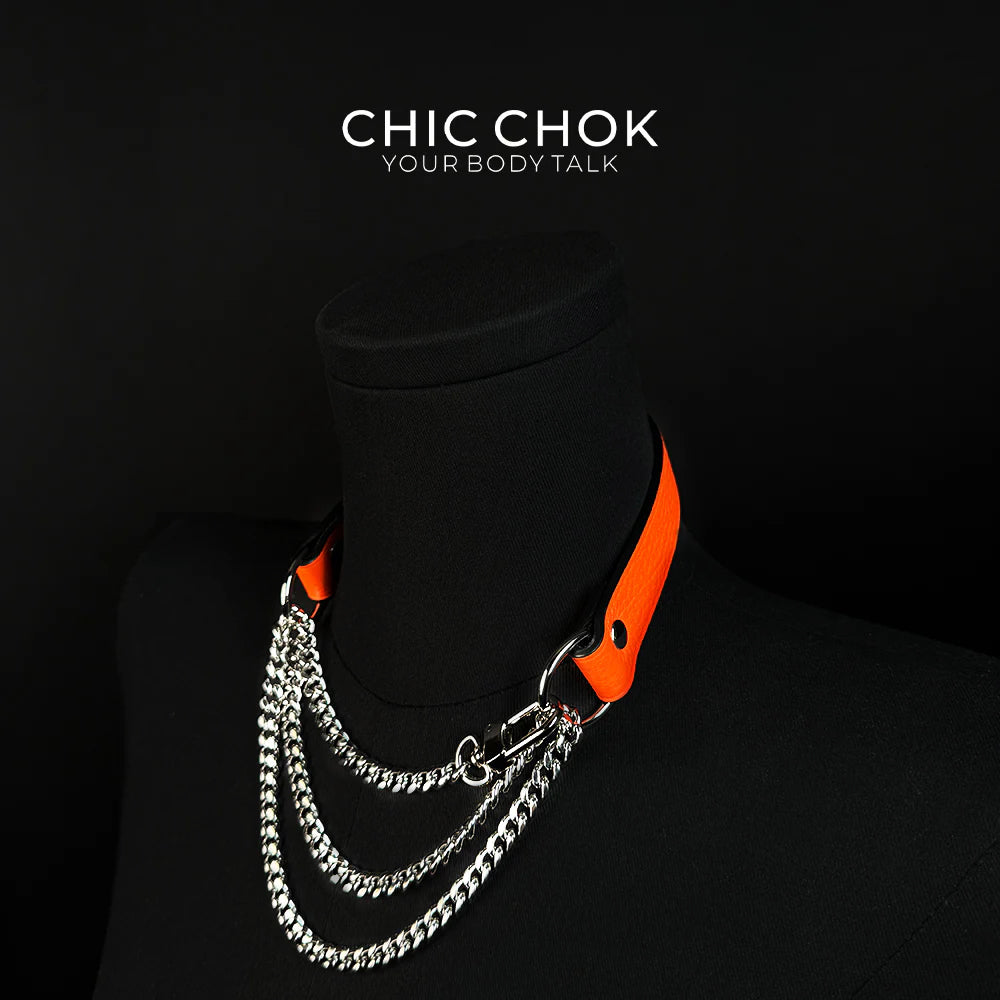 CHICCHOK [Breathless] Pulling Fashion and Fun Choker(Orange)