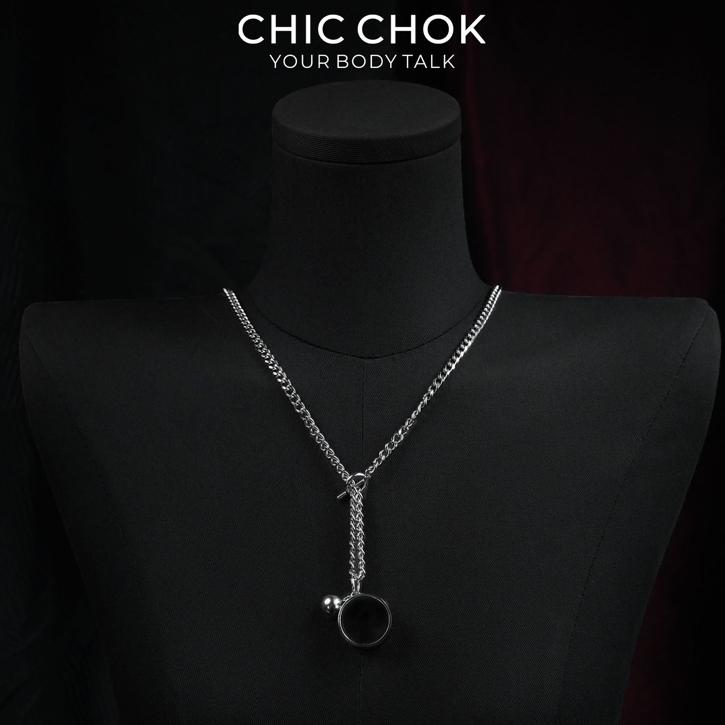 CHICCHOK Original Fingertip Shackle: Interactive Chain Ring - High-Quality Stainless Steel Darkwear Jewelry