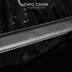 CHICCHOK Obsidian Spine Genuine Crocodile Leather Paddle | Luxury Exotic Crocodile Skin Spanker | Dark Erotica Gothic Fetish Bondage Toy