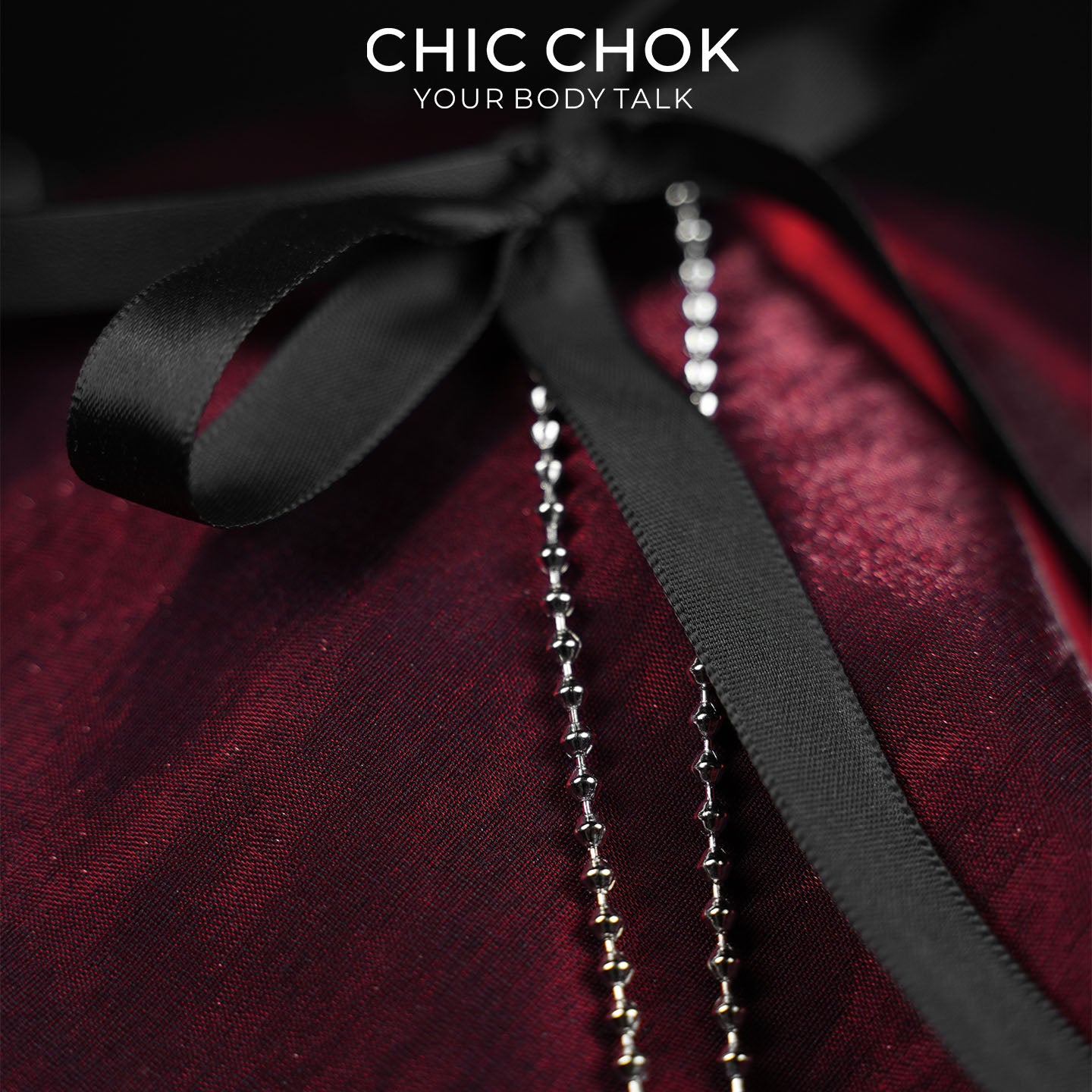CHICCHOK Satin Shadow Genuine Leather Choker | Gothic Ribbon Bowknot Necklace | Balletcore Quiet Luxury Black Silk Tassel Collar Alternative Jewelry