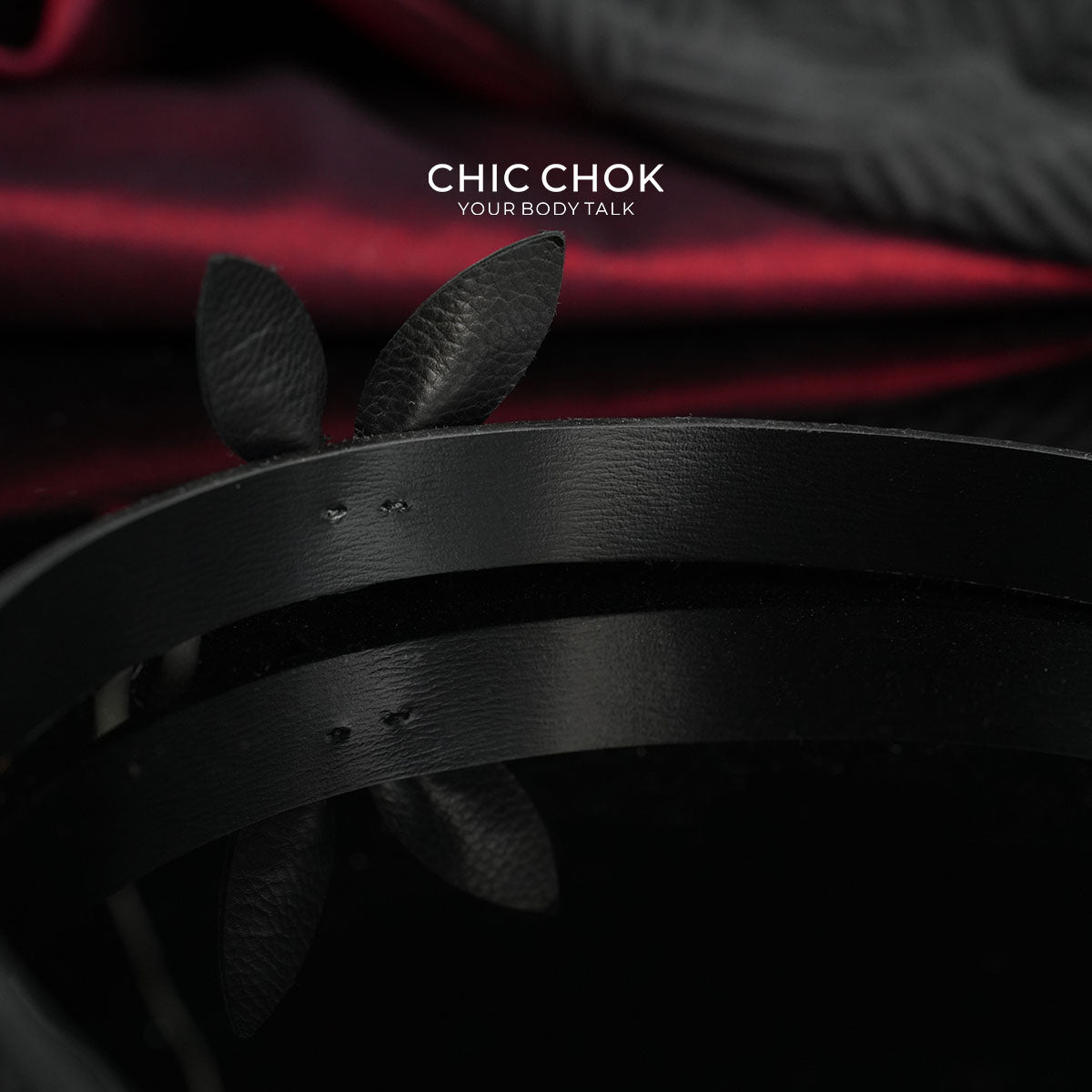CHICCHOK Abyssal Phantom Rabbit Choker | Genuine Cowhide & Snakeskin Leather Collar | Iridescent Gothic Bunny Cyberpunk Neckwear
