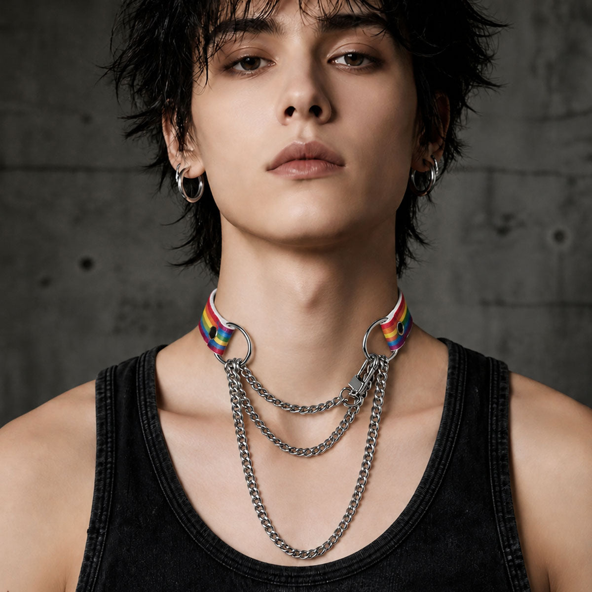CHICCHOK [Breathless] Choker Tarik Fesyen dan Fun Rainbow