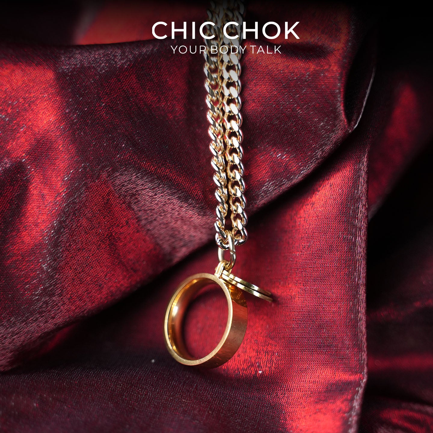 CHICCHOK Original Fingertip Shackle: Interactive Chain Ring - High-Quality Stainless Steel Darkwear Jewelry