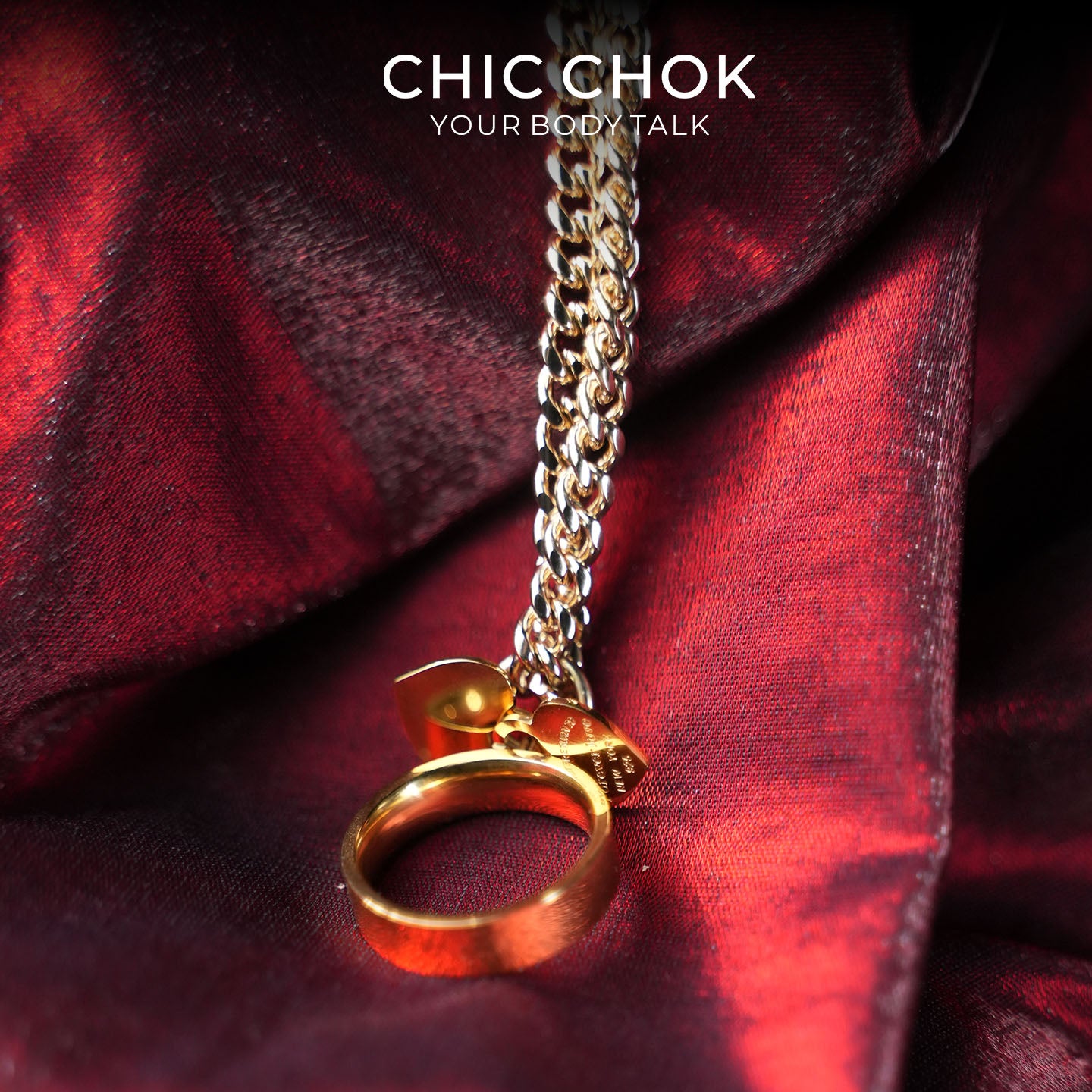 CHICCHOK Original Fingertip Shackle: Interactive Chain Ring - High-Quality Stainless Steel Darkwear Jewelry