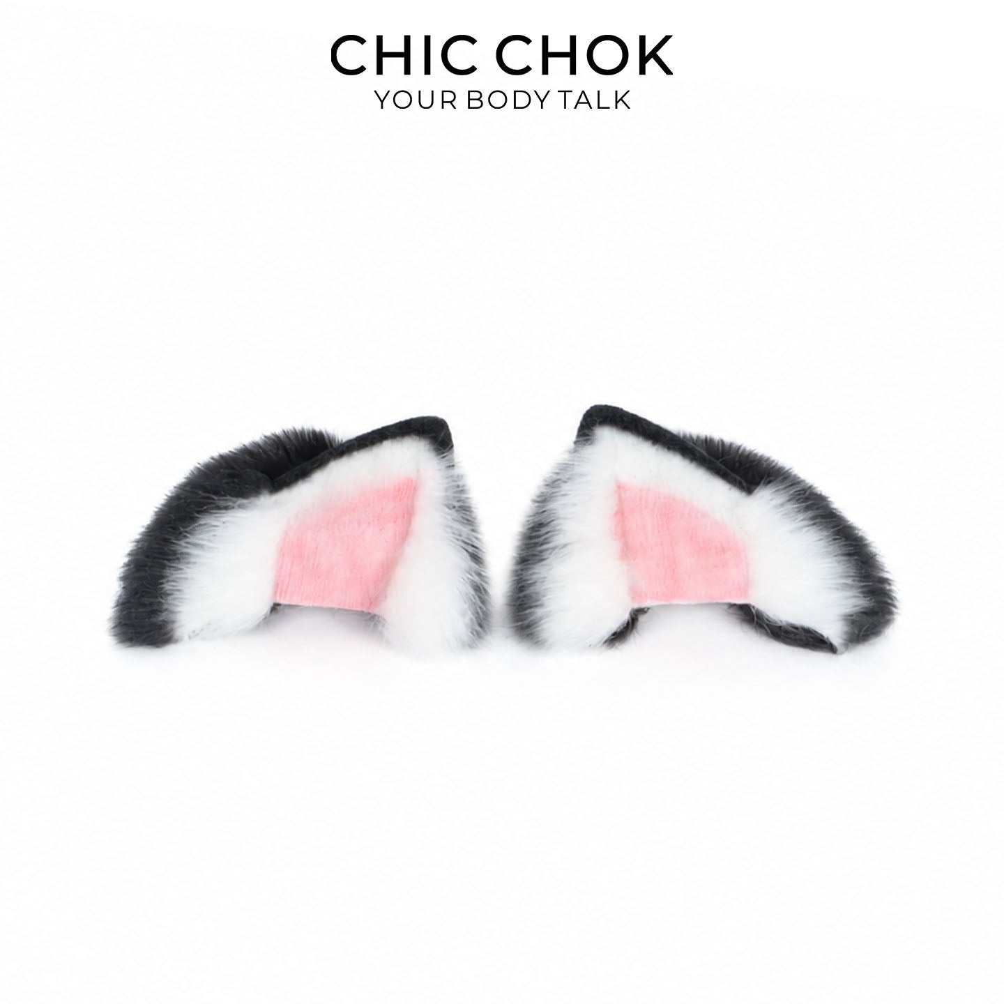 CHICCHOK Pink Haze Animatronic Neko Ears | Moving Plush Cat Ear Headband | Pastel Goth Cyber Cosplay Accessory
