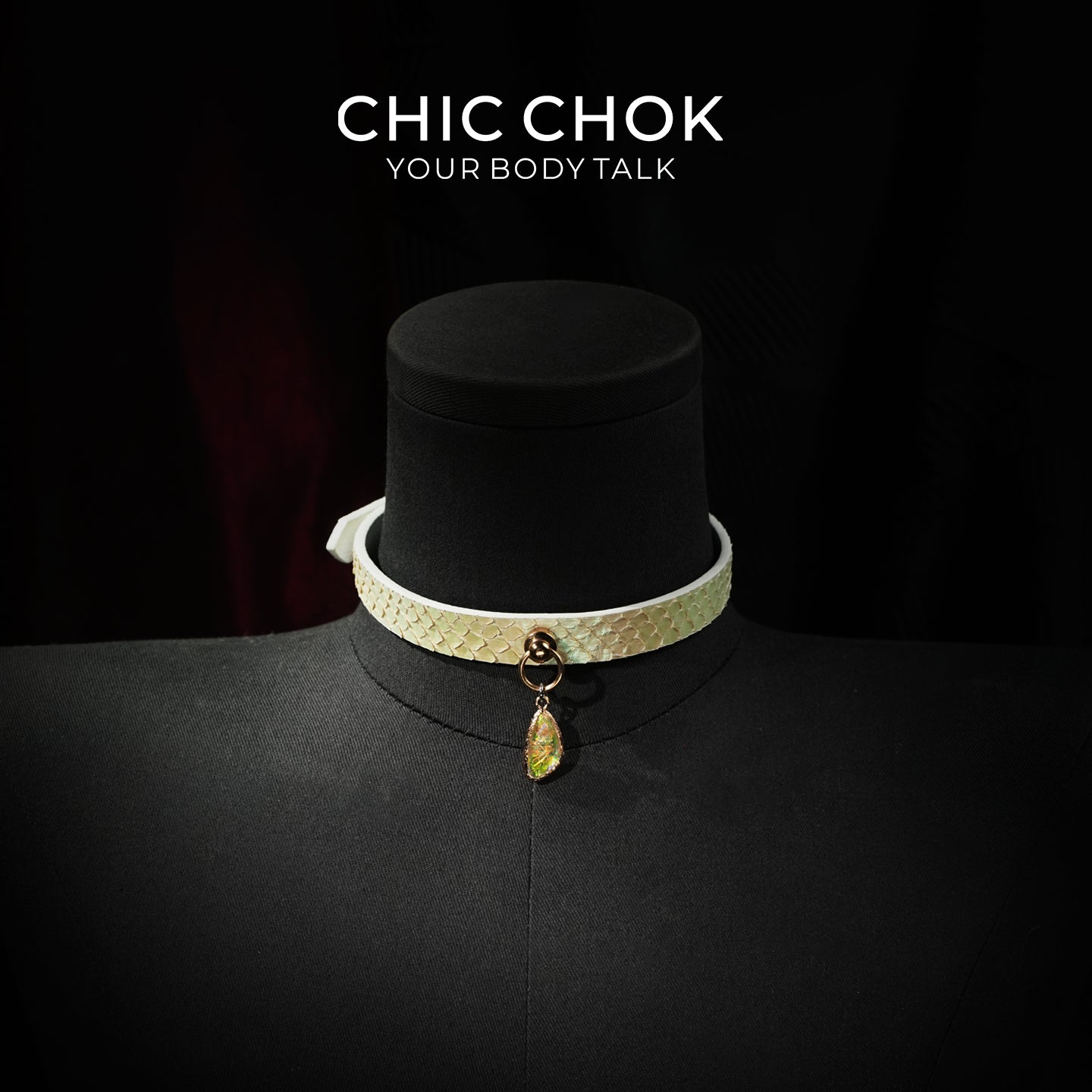 CHIC CHOK Purple Leather Necklace – Blue Gemstone Pendant and Tassel Chain, A Bold Fashion Item