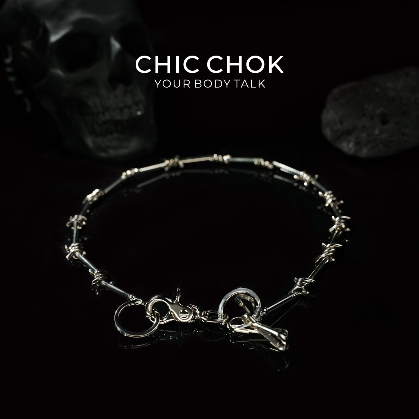 CHICCHOK [Steel Thorns] Heavy Metal Punk Pants Chain