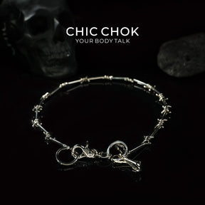 CHICCHOK [Steel Thorns] Heavy Metal Punk Pants Chain