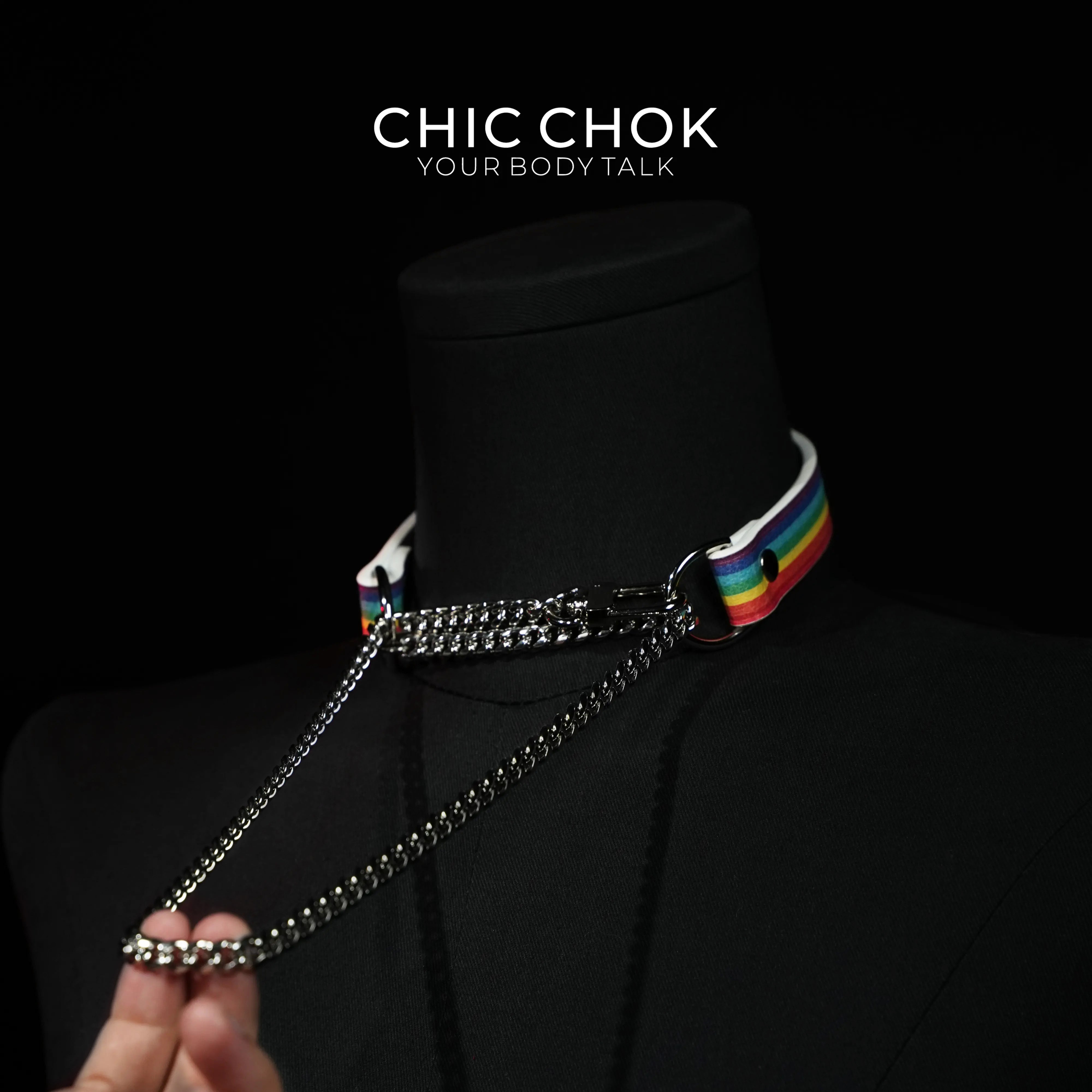 CHICCHOK [Breathless] Pulling Fashion and Fun Choker Rainbow