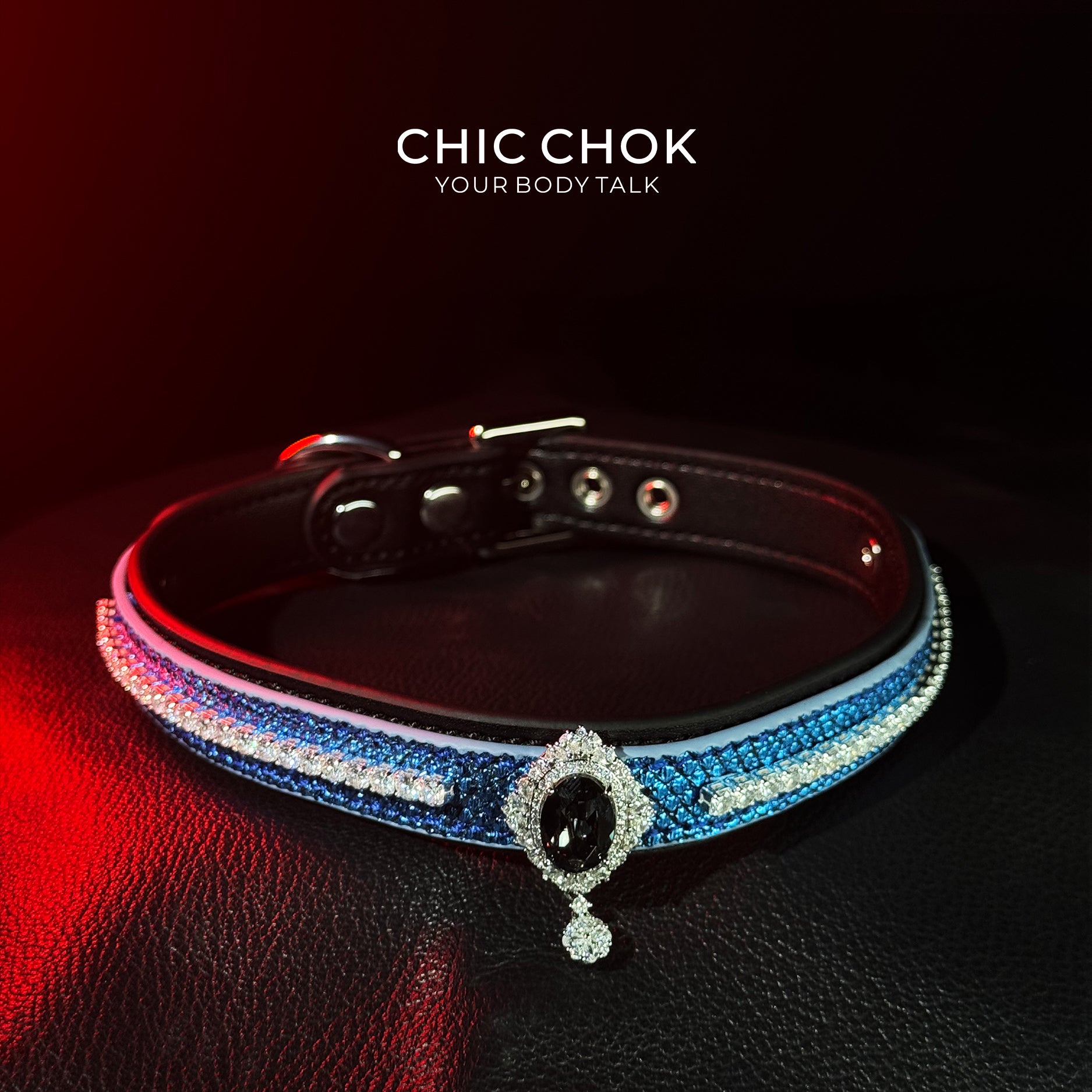 CHIC CHOK [Azure Wish] Atlantis Sapphire Neck Ring - Mystery and Luxury