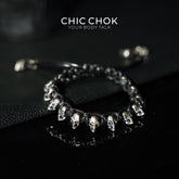 [CHICCHOK] Skeleton Themed Adjustable Bracelet - Edgy Style with a Twist of Macabre