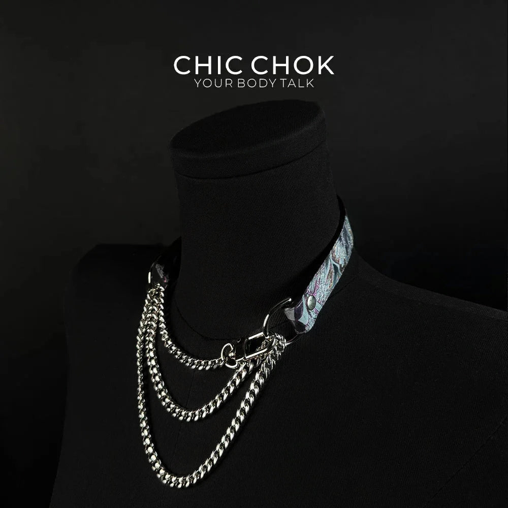 CHICCHOK [Breathless] Pulling Fashion and Fun Choker(Gasping Bloom)