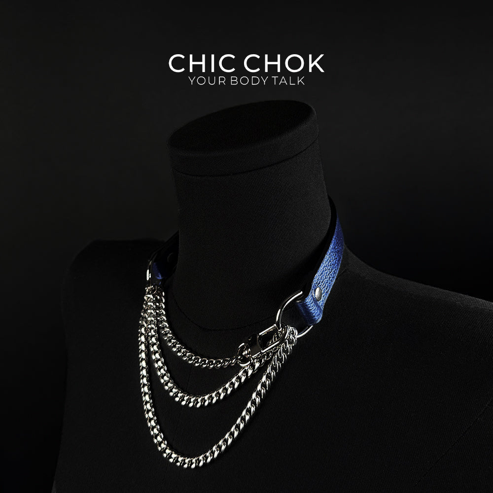 CHICCHOK [Breathless] Pulling Fashion and Fun Choker(Blue)