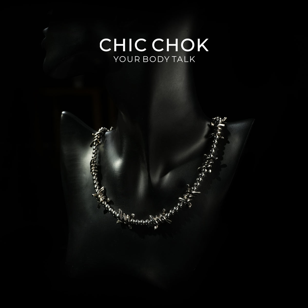 CHICCHOK [Steel Thorns] Heavy Metal Punk Necklace