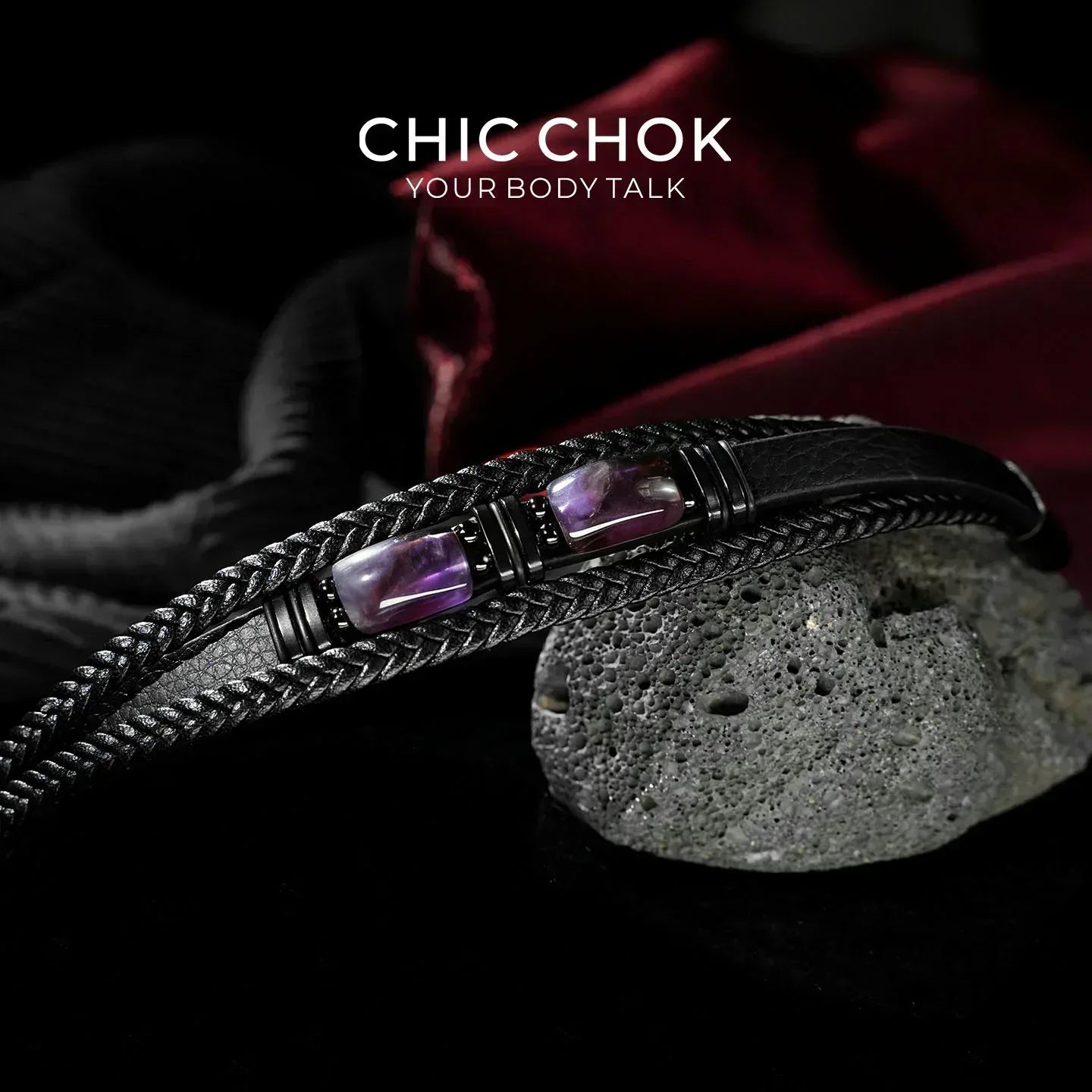 Violet Stillness - CHICCHOK - Bracelet, Crystal Bracelet