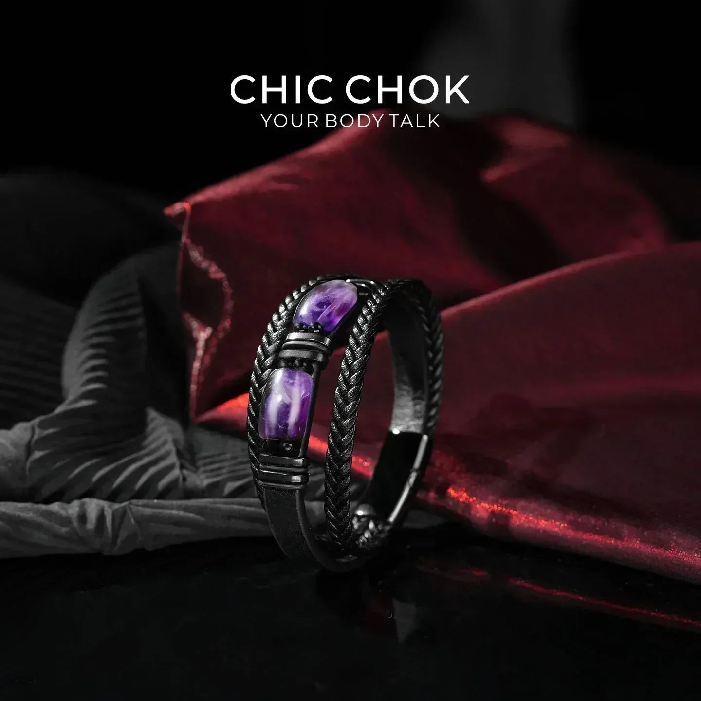 Violet Stillness - CHICCHOK - Bracelet, Crystal Bracelet