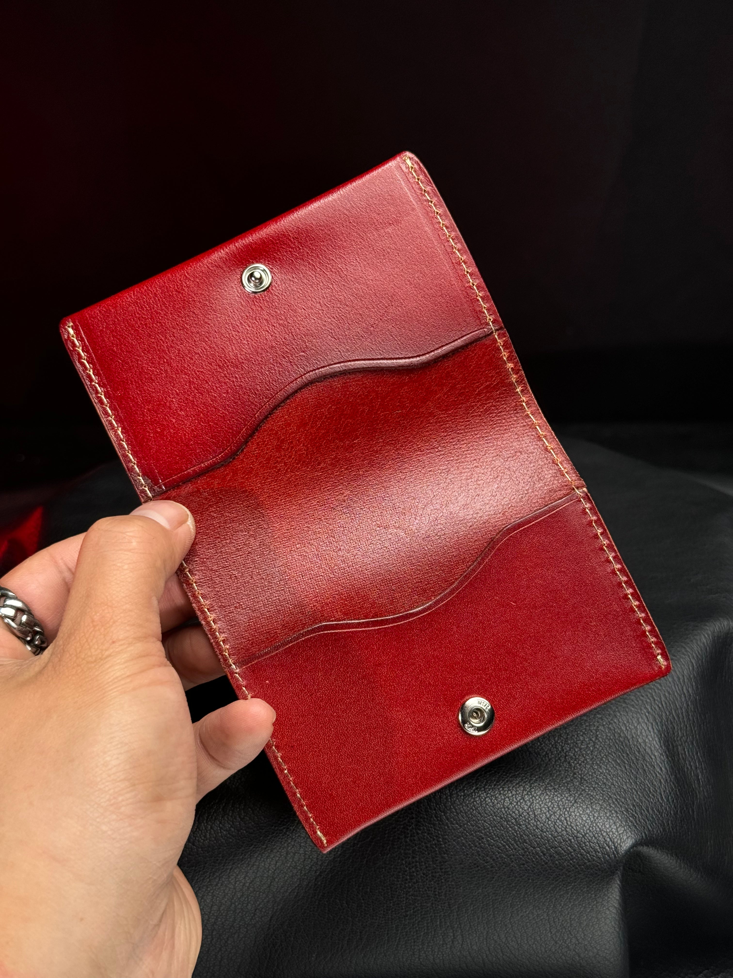 CHICCHOK Handmade Genuine Leather Minimalist Coin Purse
