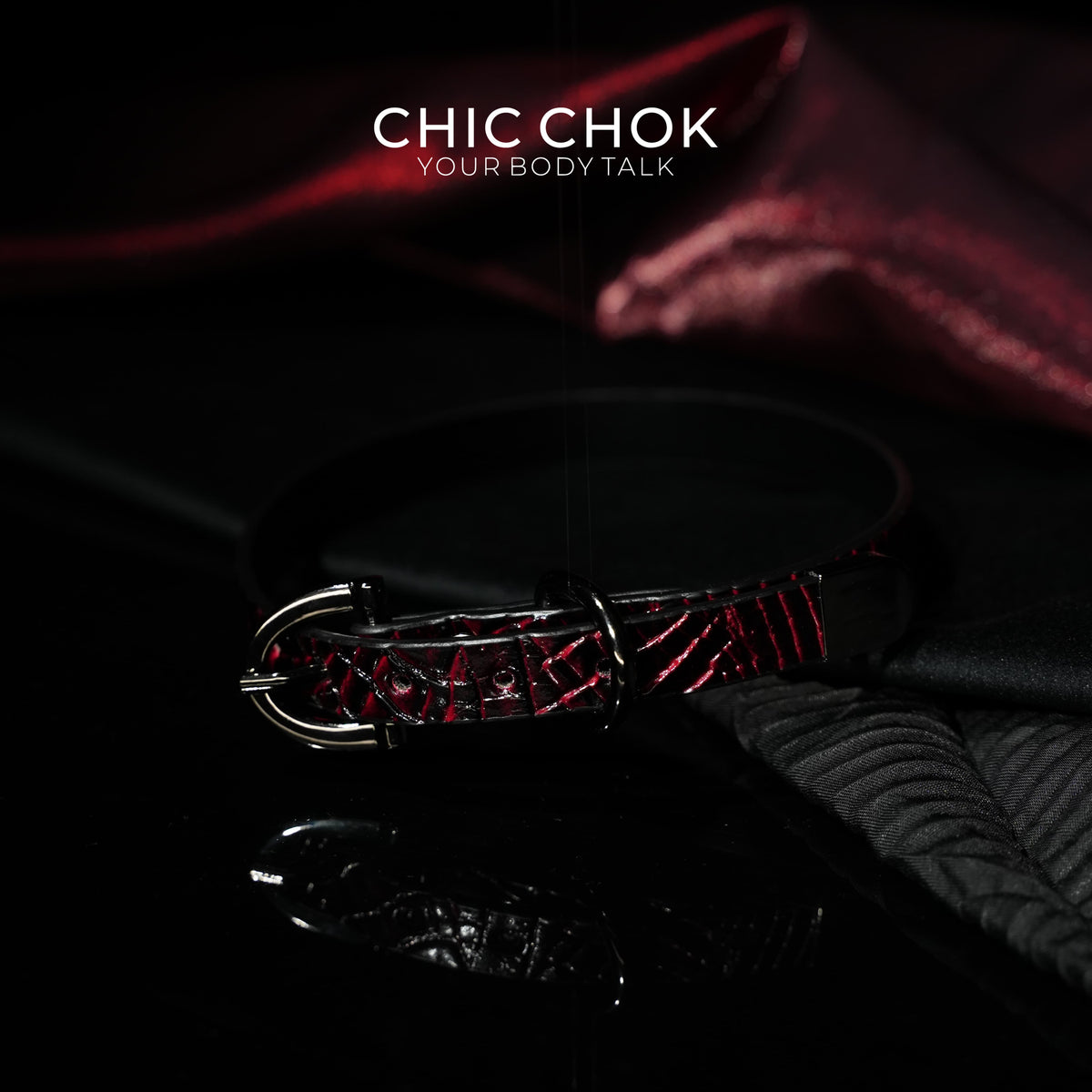 CHICCHOK [Flaming lilith]  Gothic style, punk style, fashionable leather choker