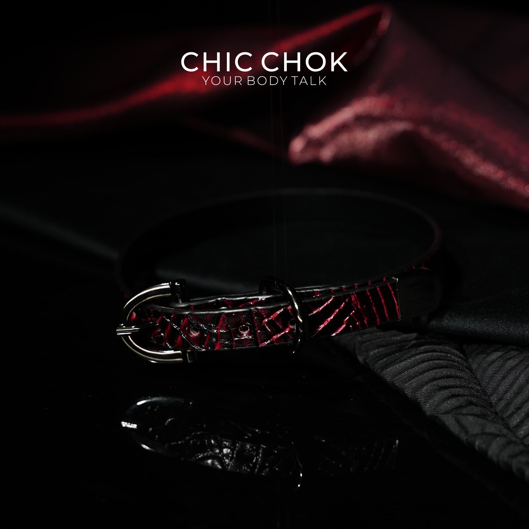 CHICCHOK [Flaming lilith]  Gothic style, punk style, fashionable leather choker