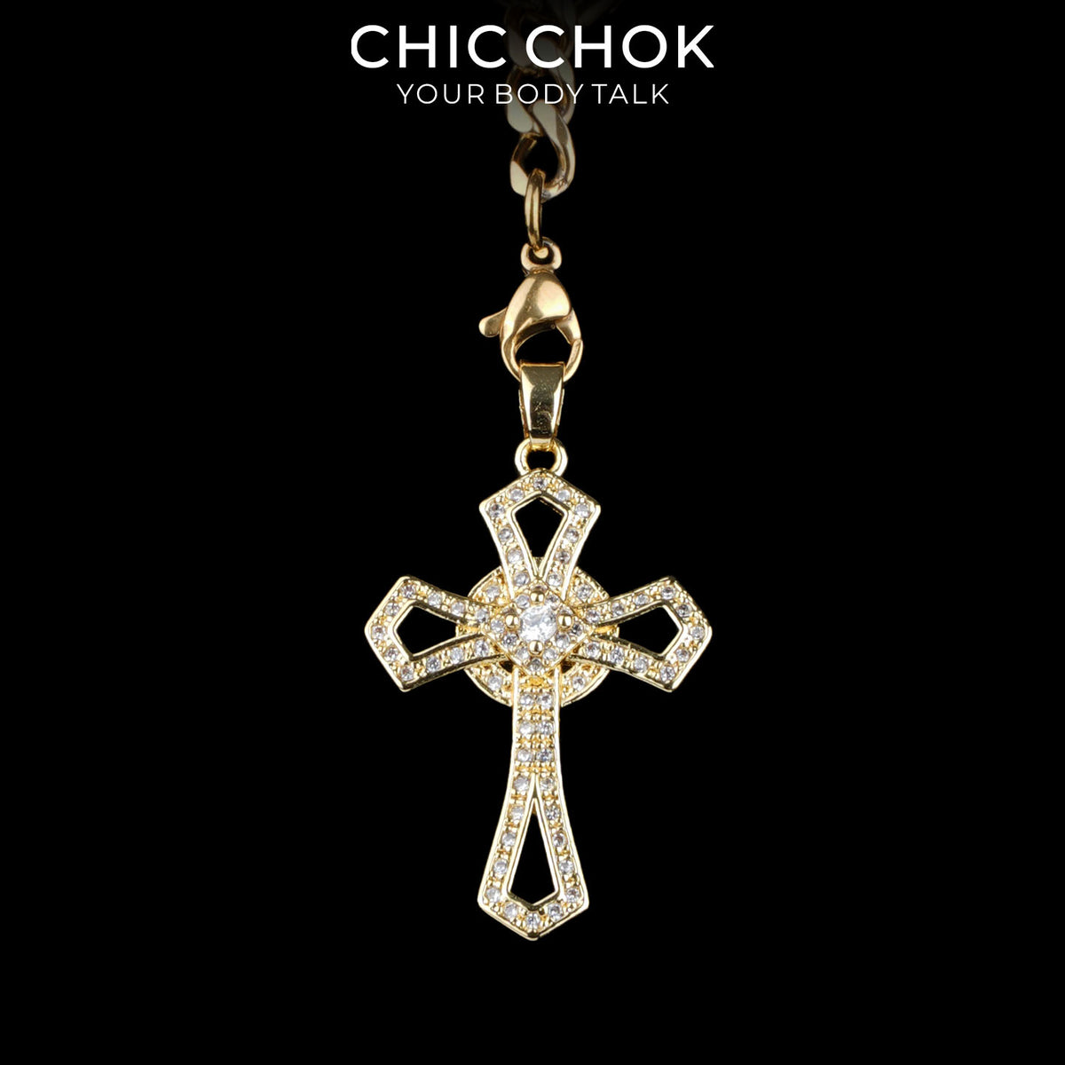Kalung Y-Lariat Bintang Emas CHICCHOK | Rantai Kuba Baja Tahan Karat Berlapis Emas 18K | Perhiasan Coquette Liontin Hati Emas Hancur Bertekstur Antik