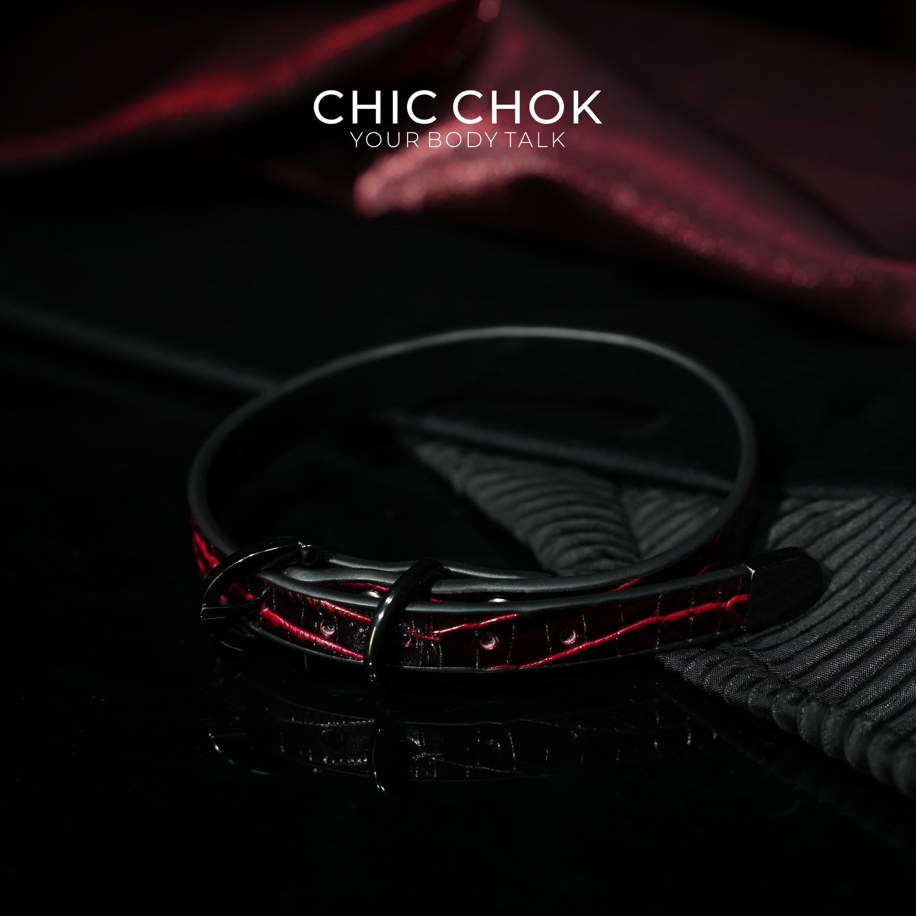 CHICCHOK [Flaming lilith]  Gothic style, punk style, fashionable leather choker
