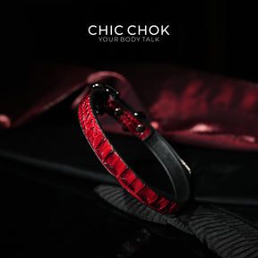 CHICCHOK [Flaming lilith]  Gothic style, punk style, fashionable leather choker