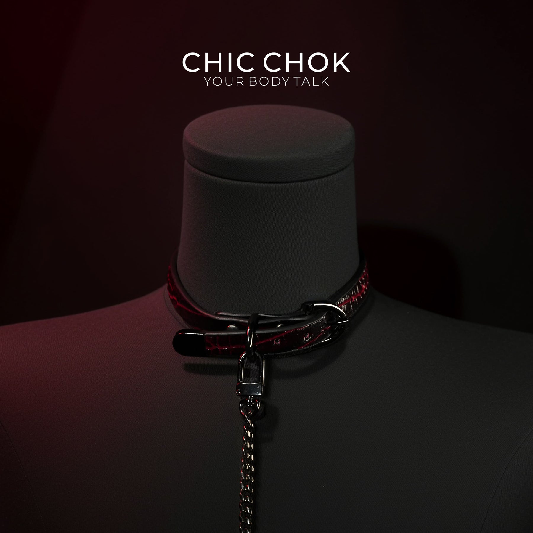 CHICCHOK [Flaming lilith]  Gothic style, punk style, fashionable leather choker
