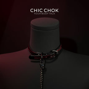 CHICCHOK [Flaming lilith]  Gothic style, punk style, fashionable leather choker