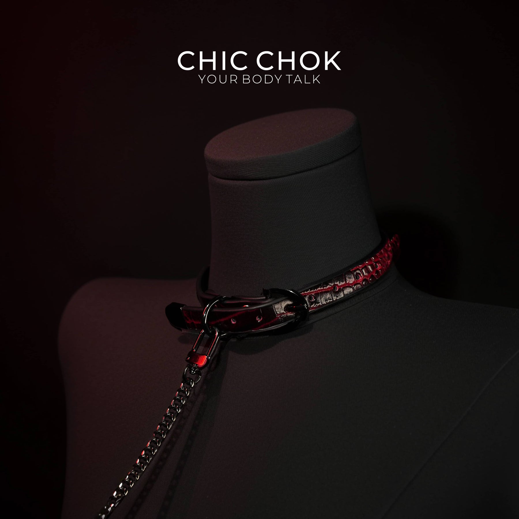 CHICCHOK [Flaming lilith]  Gothic style, punk style, fashionable leather choker