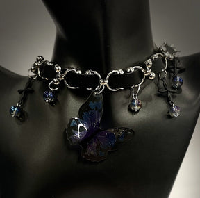 Fashion butterfly style leather necklace, made of high-quality leather, comfortable to wear, adjustable, couple accessories