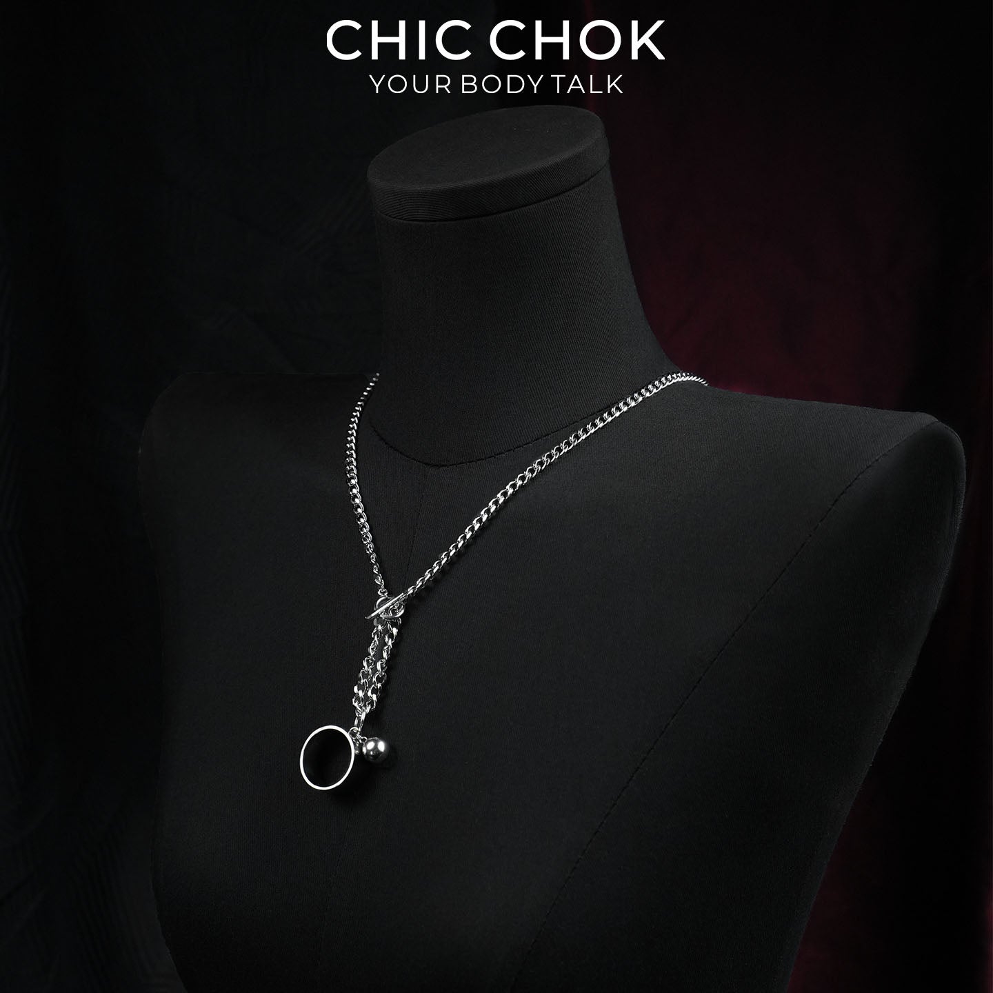 CHICCHOK Original Fingertip Shackle: Interactive Chain Ring - High-Quality Stainless Steel Darkwear Jewelry