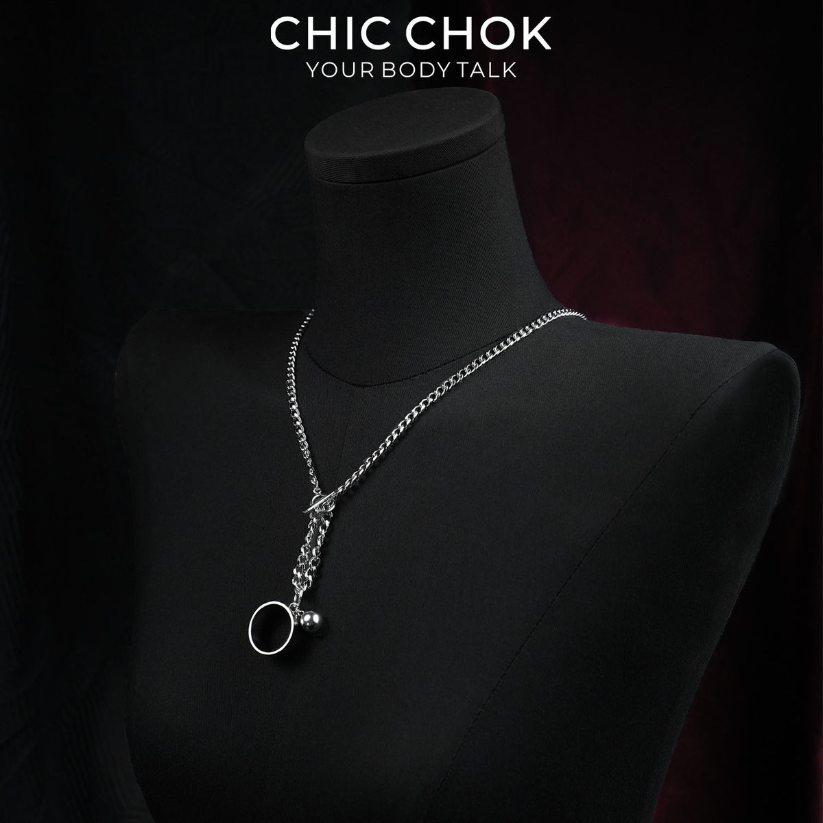 CHICCHOK Original Fingertip Shackle: Interactive Chain Ring - High-Quality Stainless Steel Darkwear Jewelry