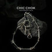 CHICCHOK [Steel Thorns] Heavy Metal Punk Pants Chain