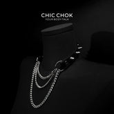 CHICCHOK [Spiked Breathless] Black Choker With Spikes Stylish Pulling Choker Necklace Spikes