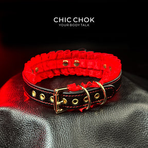 CHICCHOK [Vermillion Elf] Collar Valentine's Day Style With traction rope