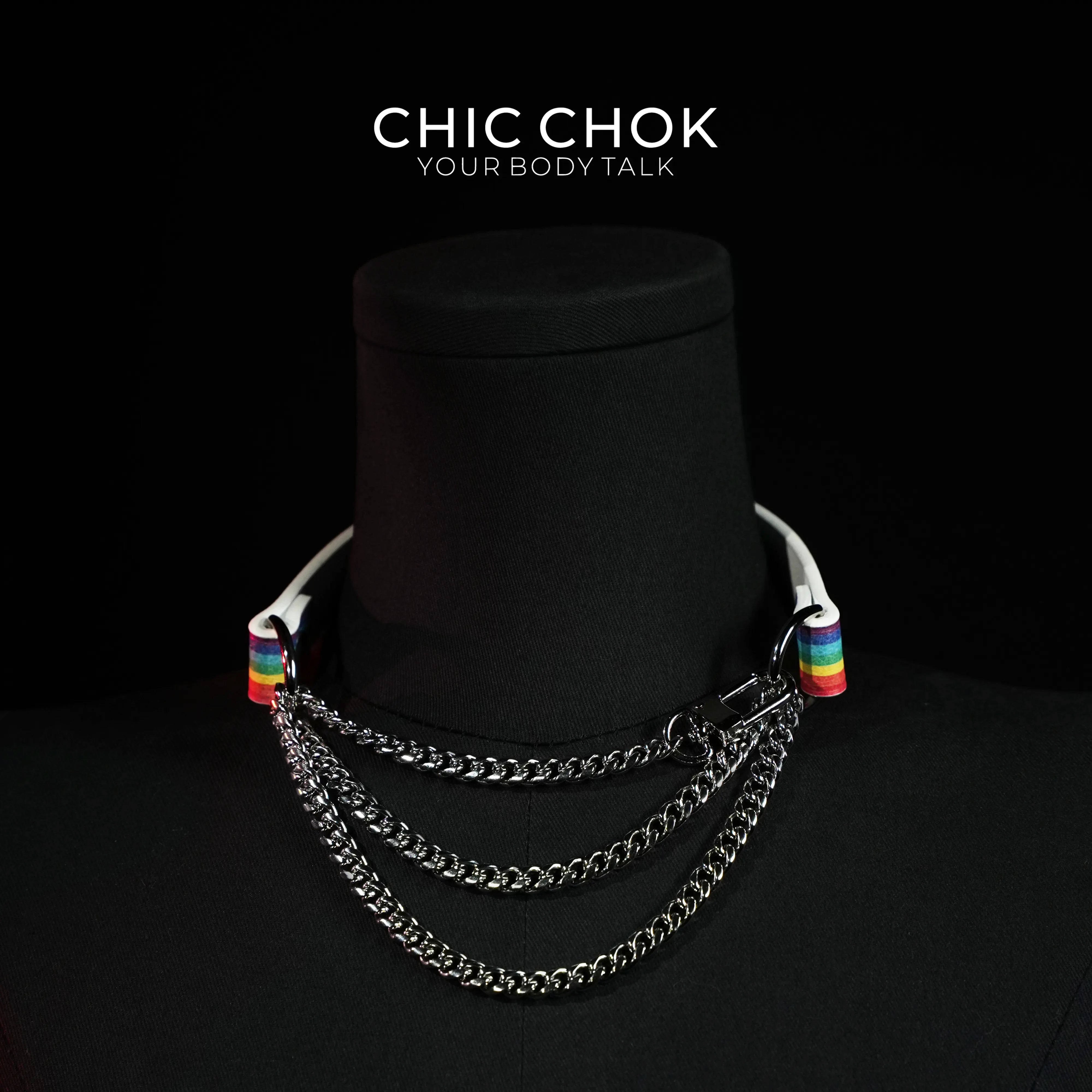 CHICCHOK [Breathless] Pulling Fashion and Fun Choker Rainbow