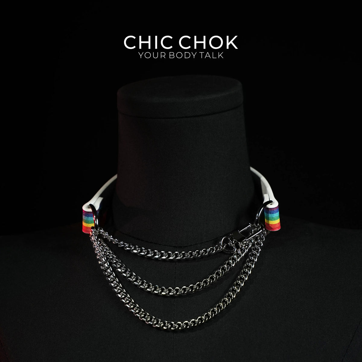 CHICCHOK [Breathless] Pulling Fashion and Fun Choker Rainbow