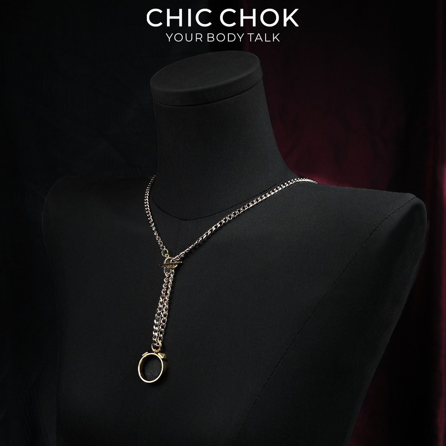 CHICCHOK Original Fingertip Shackle: Interactive Chain Ring - High-Quality Stainless Steel Darkwear Jewelry