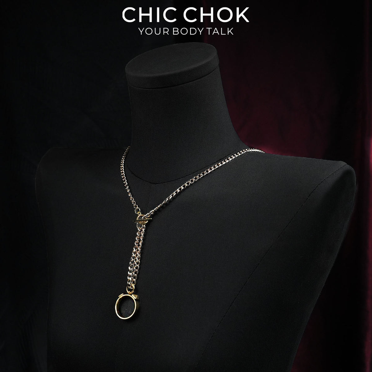 CHICCHOK Original Fingertip Shackle: Interactive Chain Ring - High-Quality Stainless Steel Darkwear Jewelry