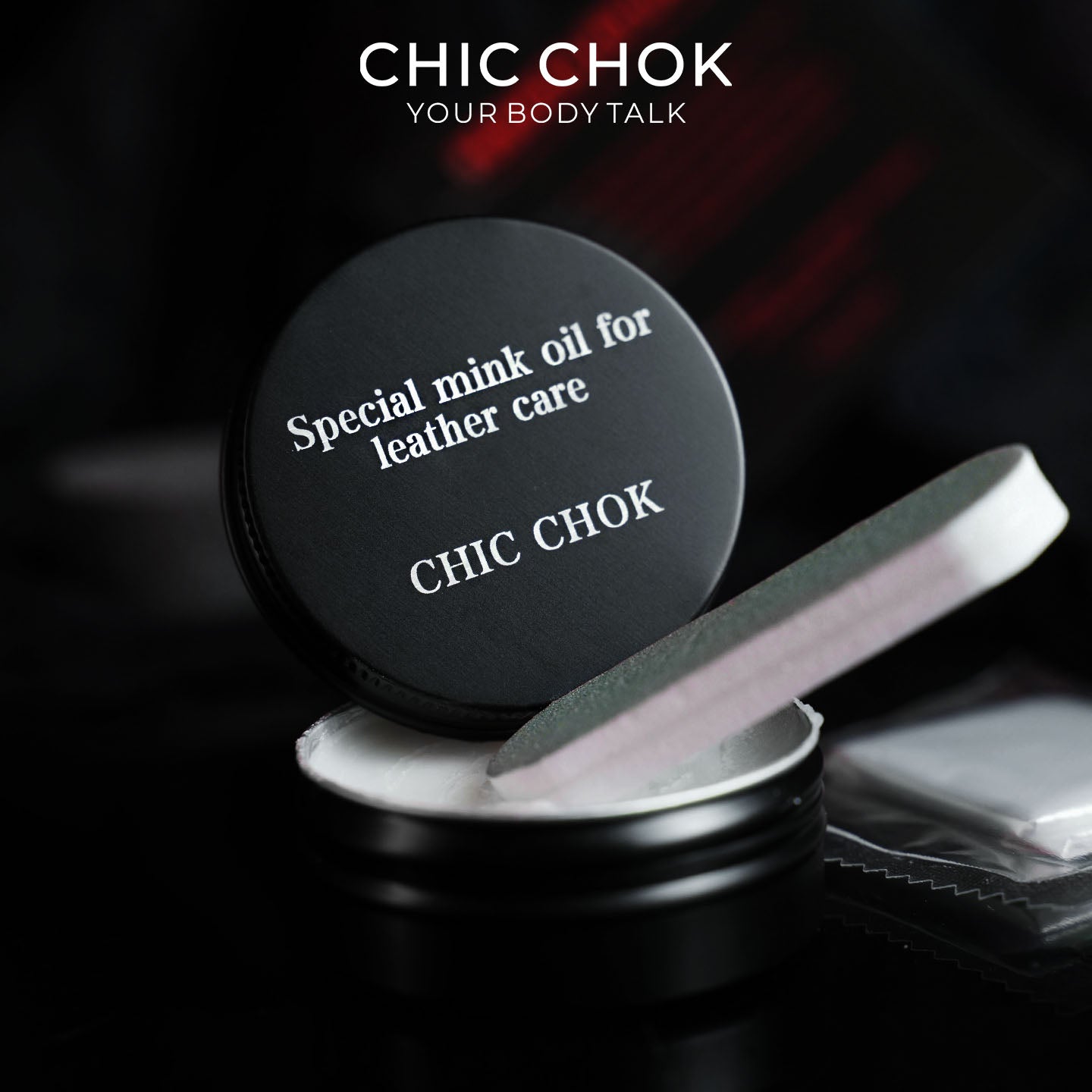 CHICCHOK Premium Mink Oil Leather Care Kit | All-in-One Professional Cleaning & Polishing Set for Gothic Body Jewelry