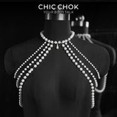 CHICCHOK ルミナスパール・ケープ | レイヤードショルダー・ボディチェーン | ゴシックパール・ハーネス